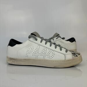 P448 John Sneakers Women's 41 / Size 10 Snake Print Shoes Skate Casual Low Top